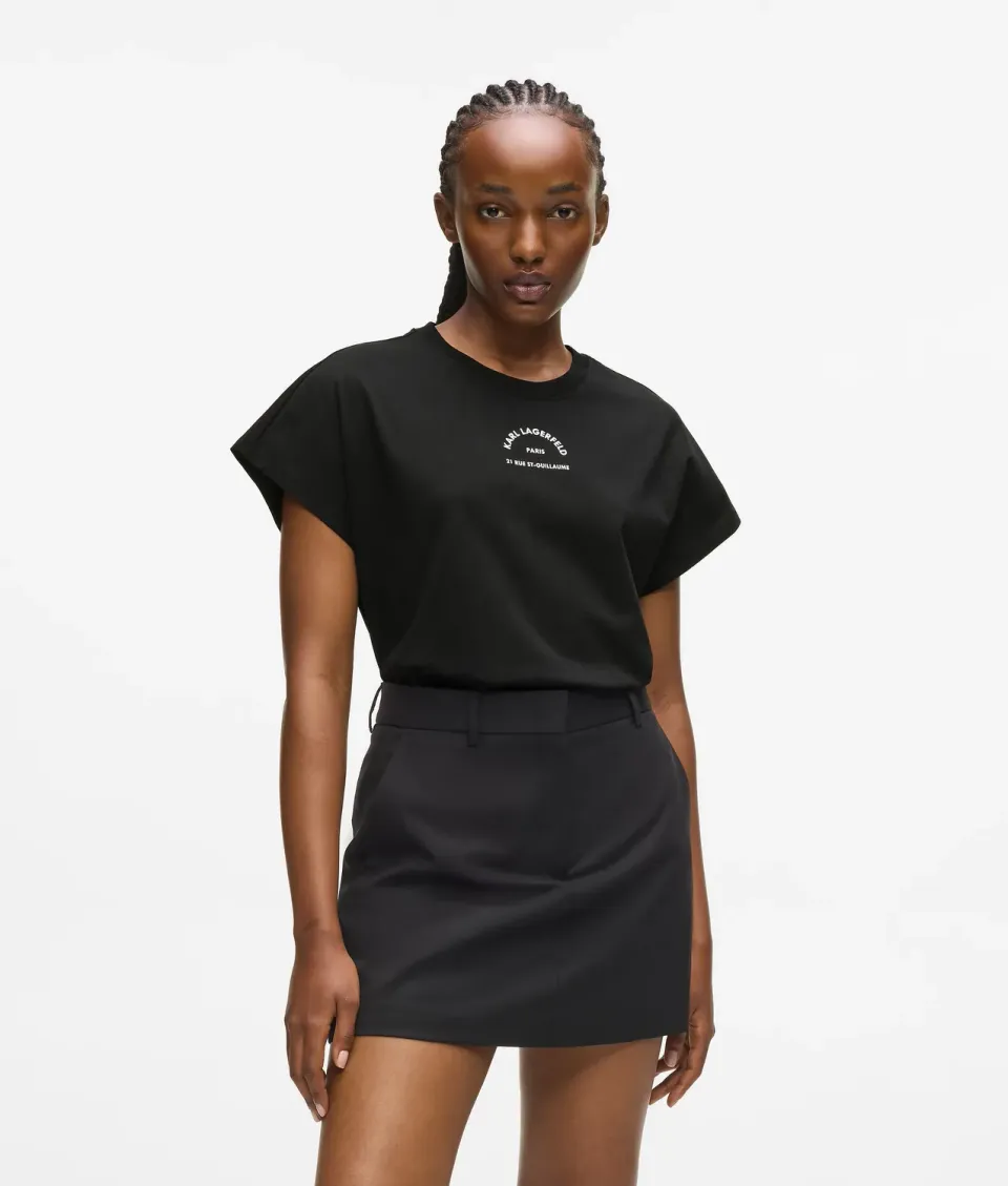 Karl Lagerfeld Rue St-Guillaume T-Shirt Glitzer Bio