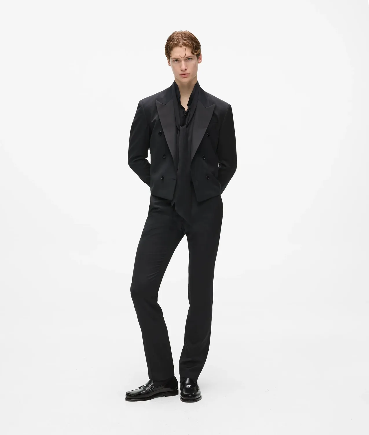 Karl Lagerfeld KL Studio Blazer Wolle Cropped Zweireihig