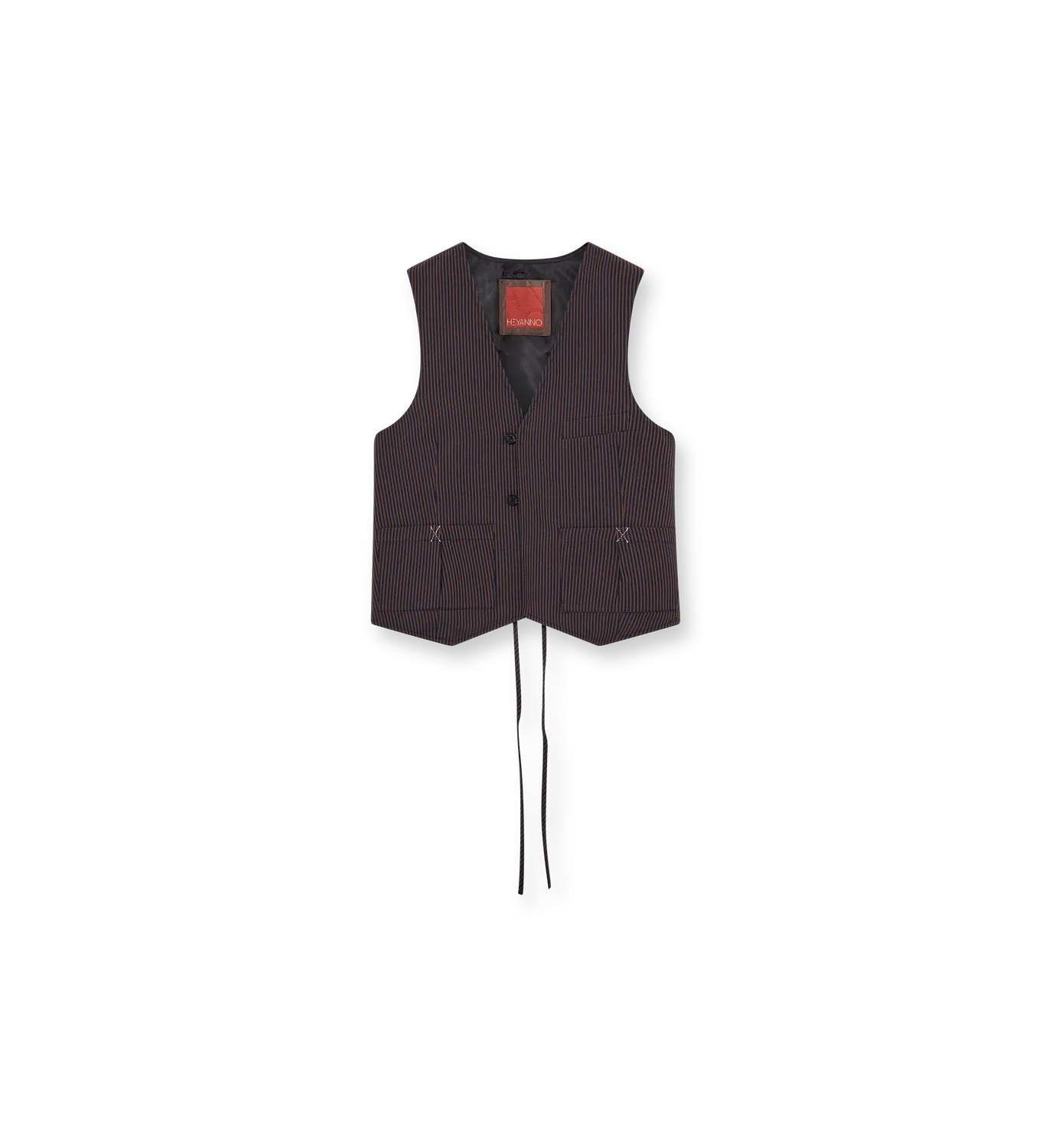 Mos Mosh MMHFit Vintage Weste Blueberry Gestreift Baumwolle
