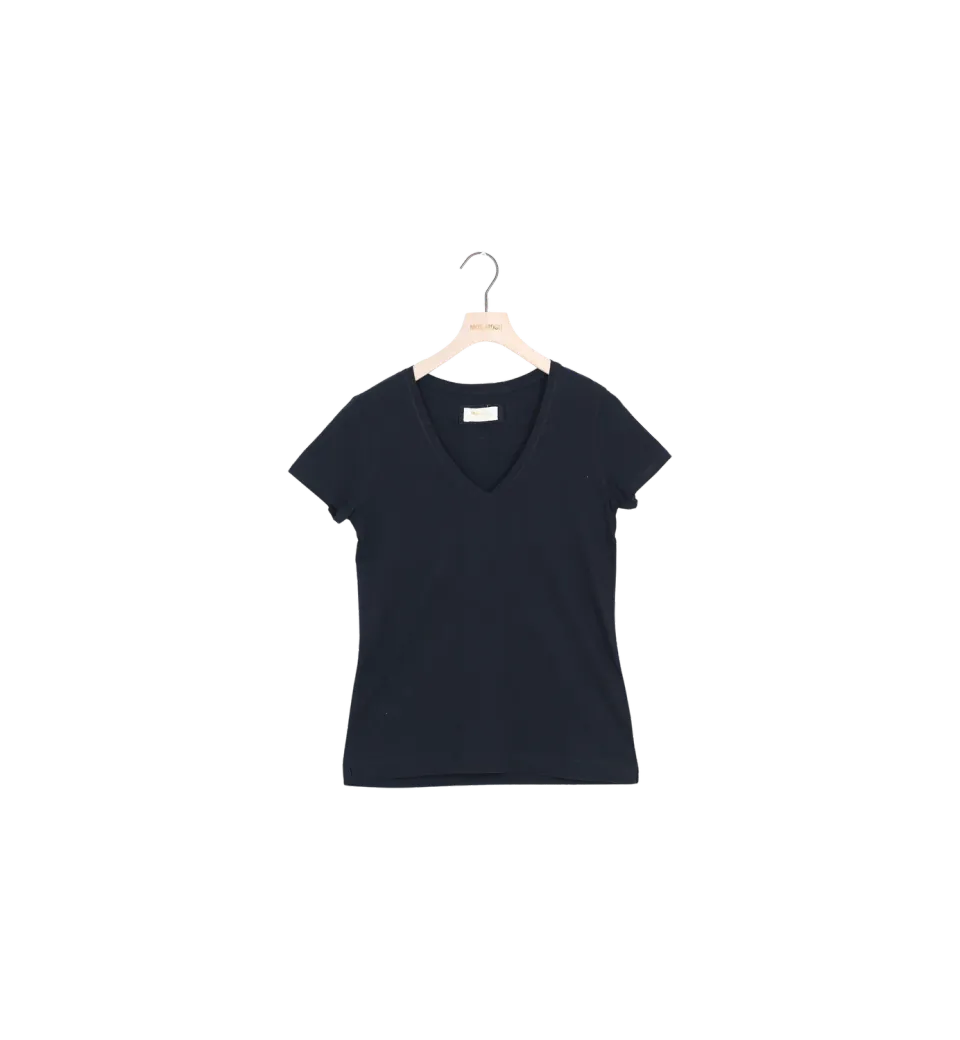 Mos Mosh ReLoved MMArden V-Neck T-Shirt Schwarz XS