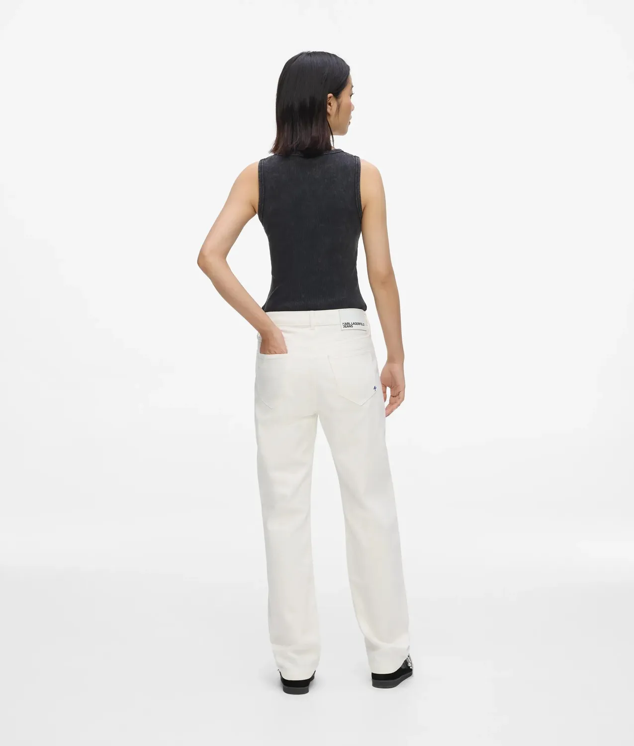 Karl Lagerfeld KL Jeans White Straight Jeans Damen Weiß