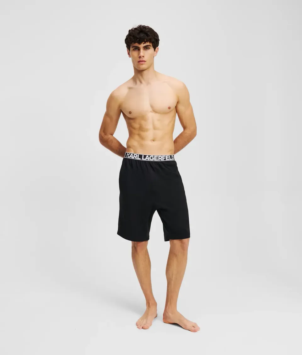 Karl Lagerfeld Logo Pyjama Shorts Schlafshorts