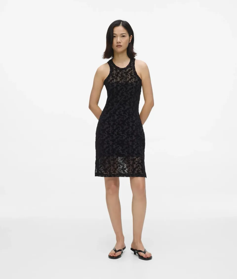 Karl Lagerfeld Floral Mesh Tank Dress Kleid Blumen XS-XL