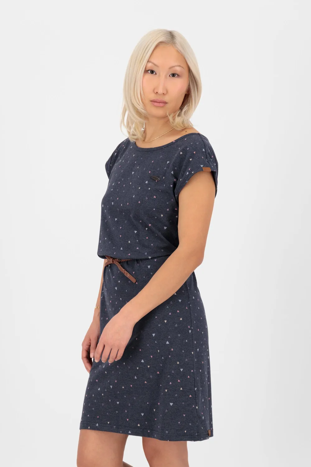 Alife & Kickin ElliAK B Shirtkleid Dunkelblau Jersey Gürtel