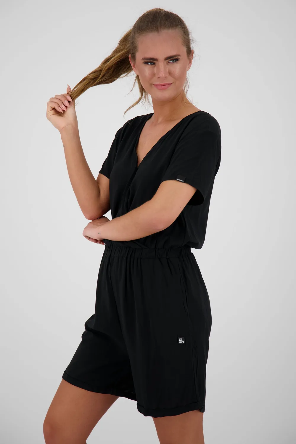 Alife & Kickin HellaAK A Jumpsuit Schwarz V-Ausschnitt