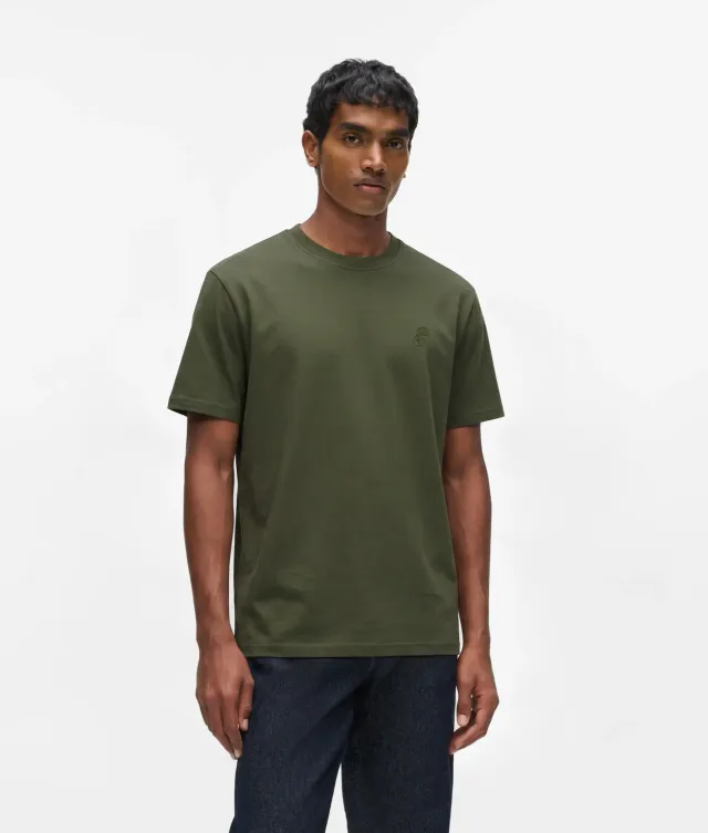 Karl Lagerfeld Ikon Kameo T-Shirt Baumwolle Stickerei