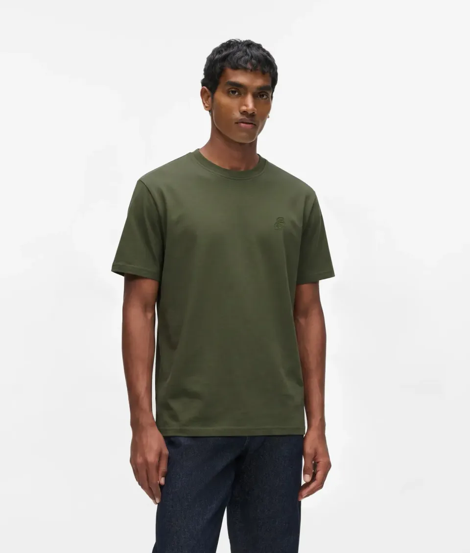 Karl Lagerfeld Ikon Kameo T-Shirt Baumwolle Stickerei