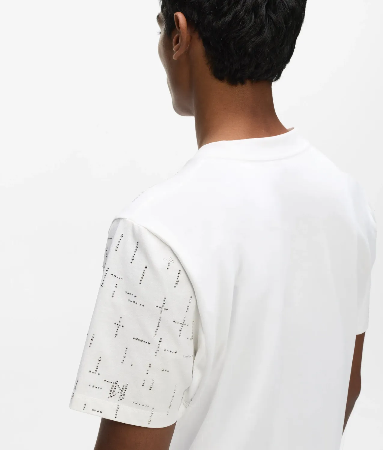 Karl Lagerfeld Monogram T-Shirt Strass Baumwolle