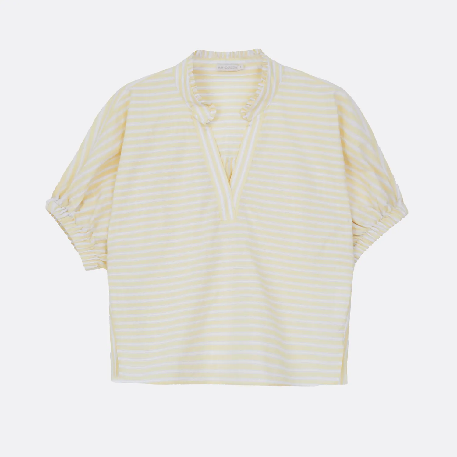 Senatex Gestreifte Bluse Vanilla Combo Baumwolle