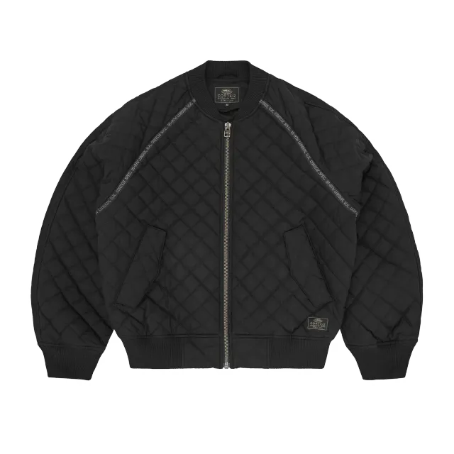 Corteiz Quilted Exchange Bomber Schwarz Gesteppt