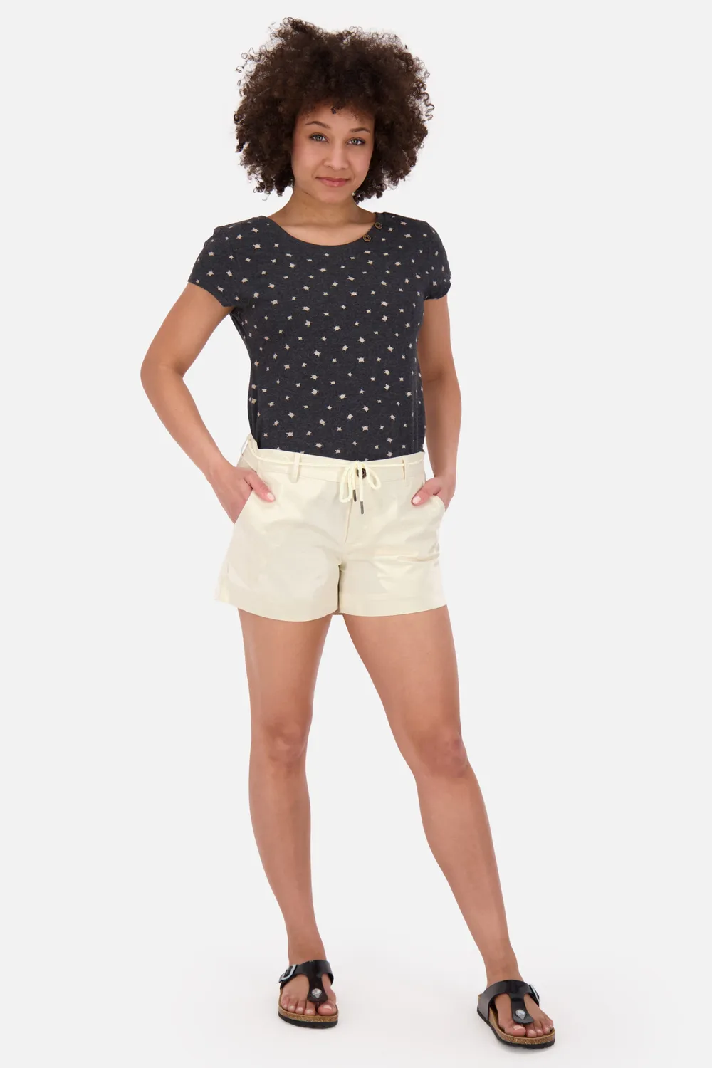 Alife & Kickin JuleAK A Shorts Damen Beige Chino-Stretch