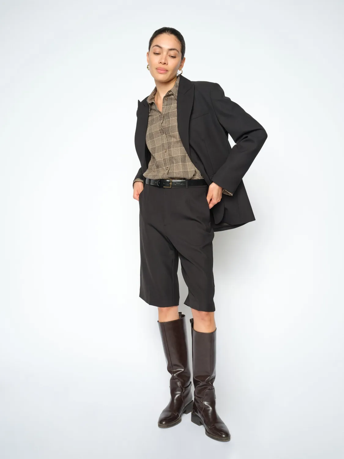 Mos Mosh MMLeyana Miley Shorts Schwarz Mid-Rise Gr.32-44