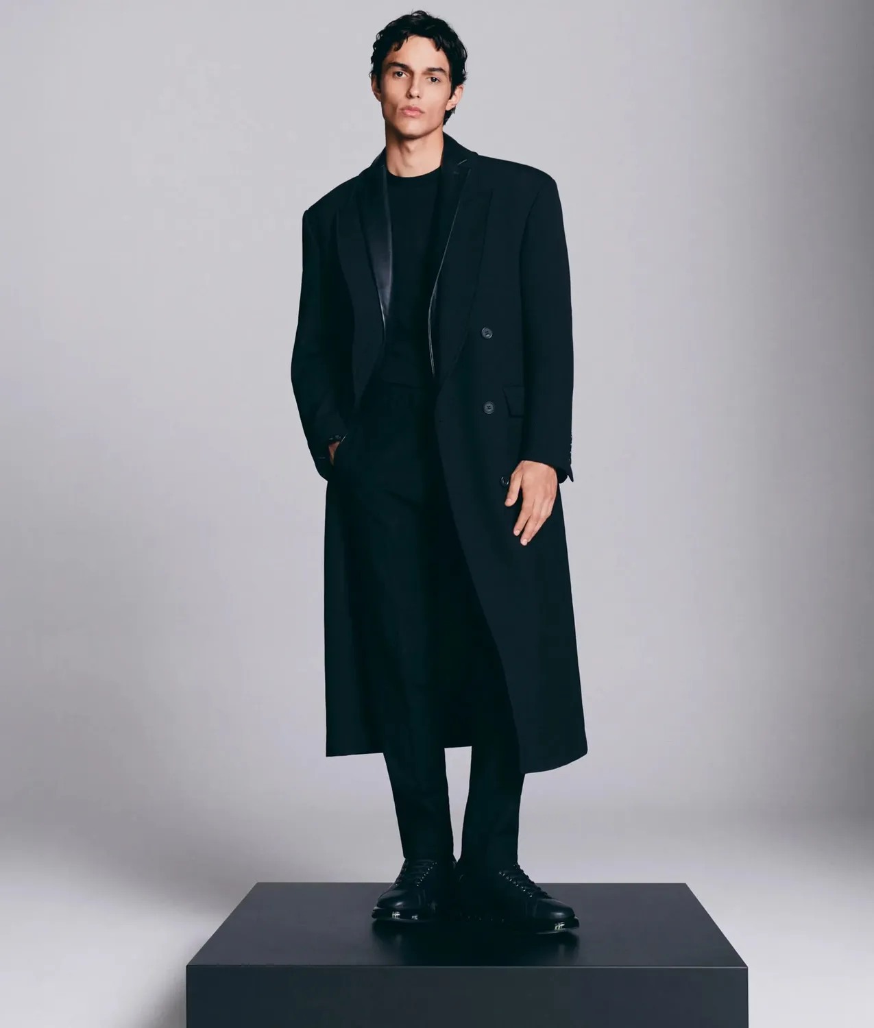 Karl Lagerfeld KL Studio Longline Wollmantel doppelreihig