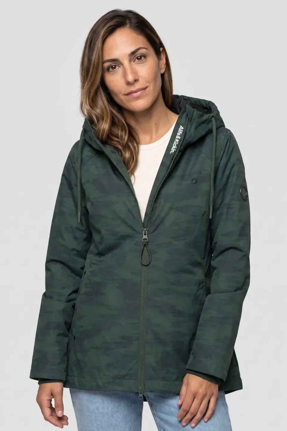 Alife & Kickin LilouAK B Jacke lang Grün leichte Jacke