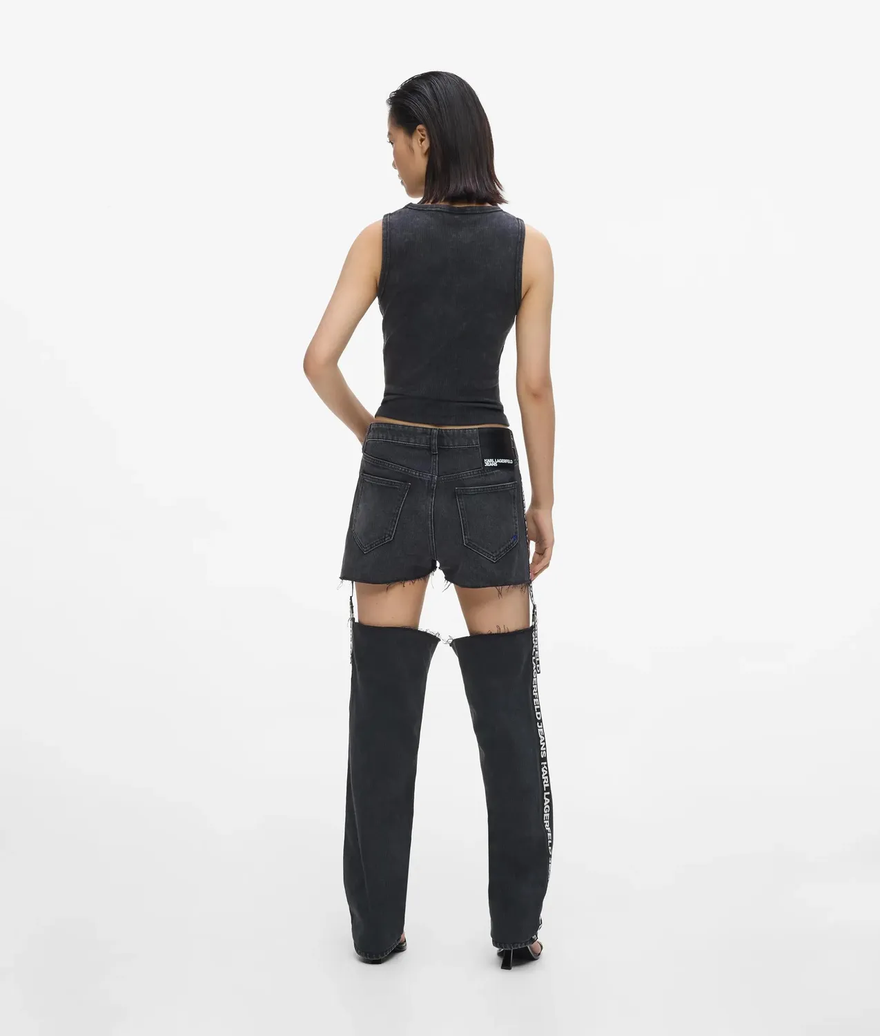 Karl Lagerfeld KL Jeans High-rise Cut-out Straight Jeans
