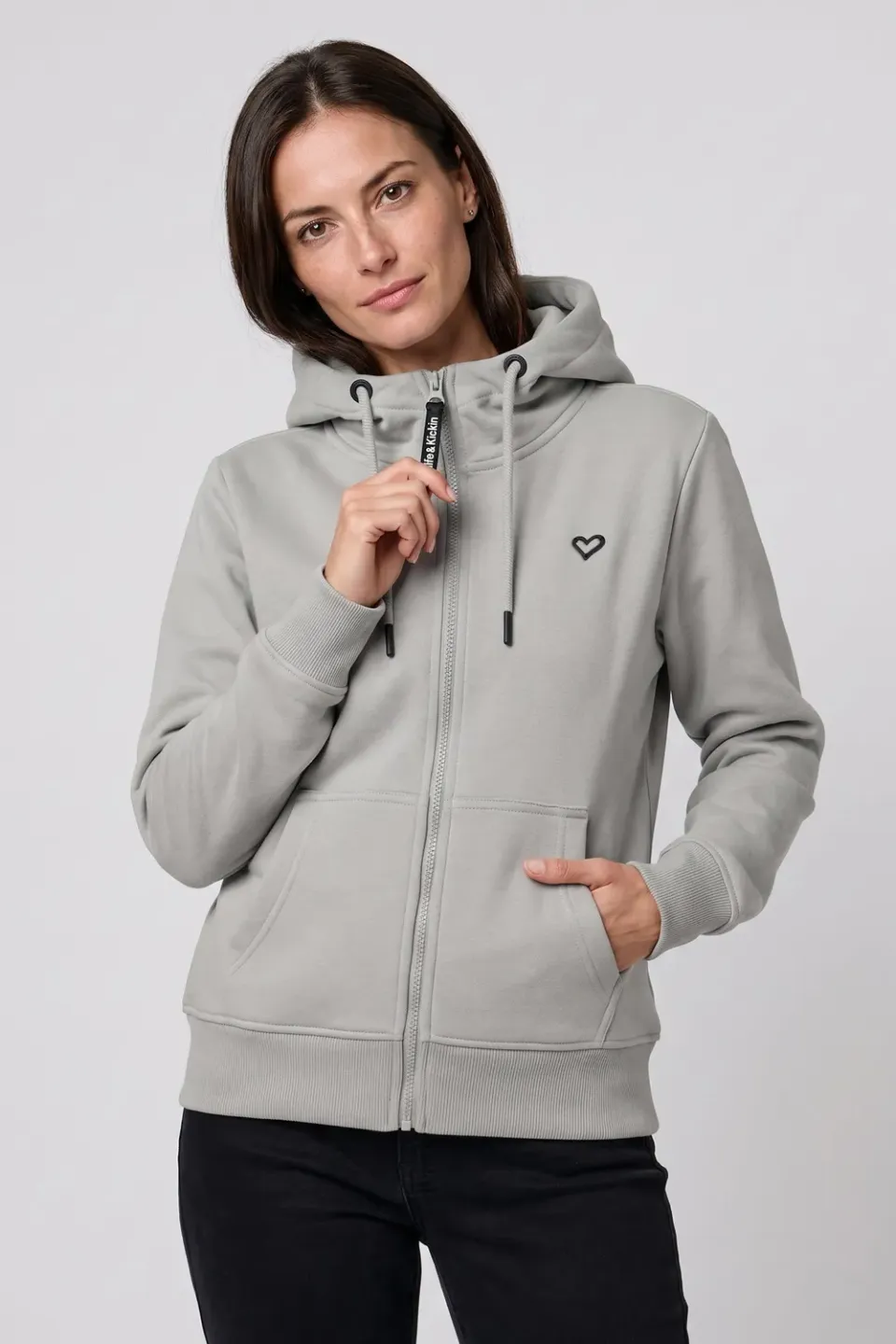 Alife & Kickin BarbaraAK A Sweatjacke Grau Damen Kapuze