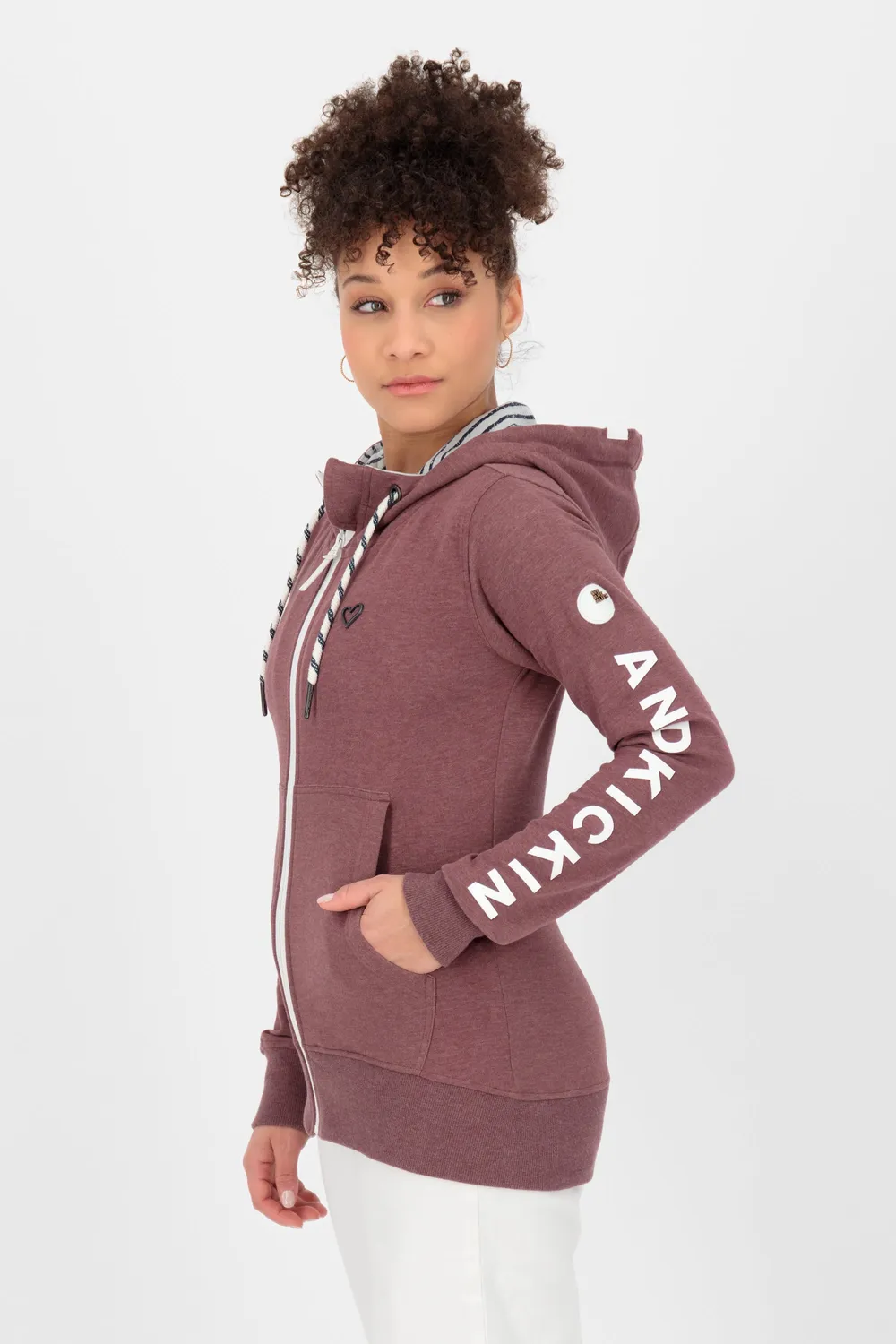 Alife & Kickin JessyAK A Sweatjacke Pink Kapuze