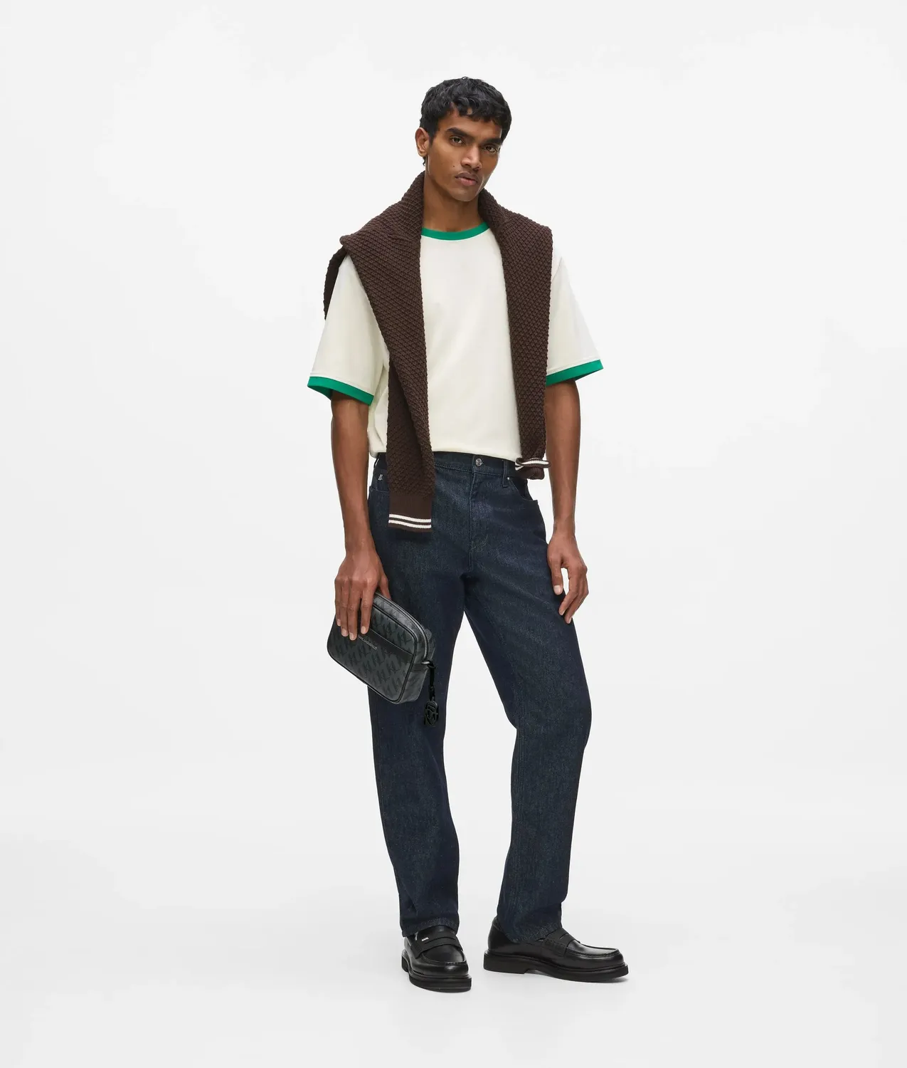 Karl Lagerfeld Ikon Monogram Crossbody Bag Herren Zip