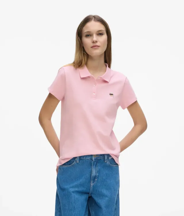 Karl Lagerfeld Ikon Pique Polo Bio-Baumwolle gestickt