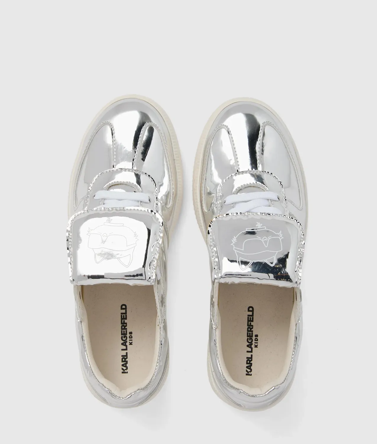 Karl Lagerfeld Choupette Sneaker Mädchen Silber Mirror