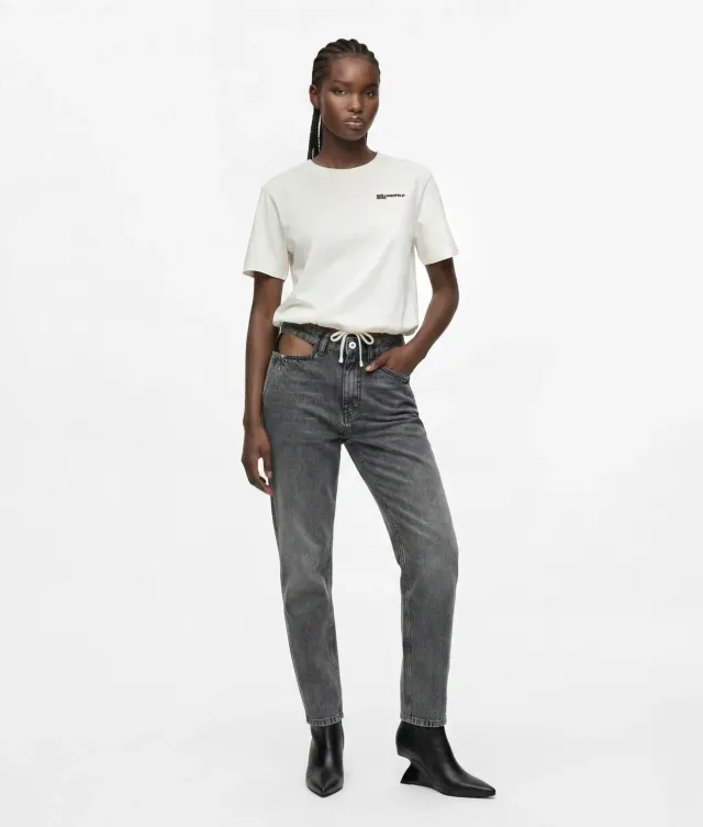 Karl Lagerfeld KL Jeans Cut-out Mom Jeans W24 L30 Blau