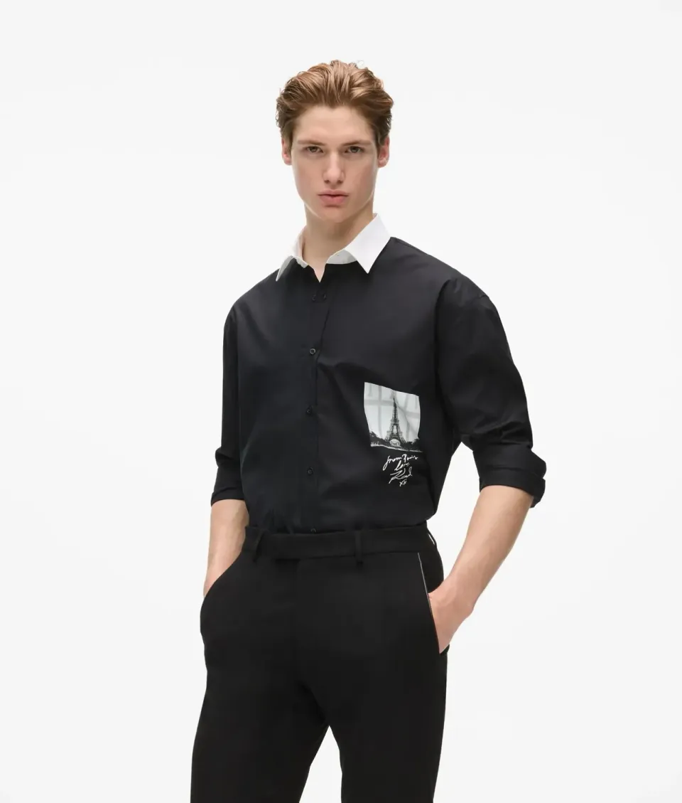 Karl Lagerfeld From Paris with Love Hemd XS-XXL Stretch