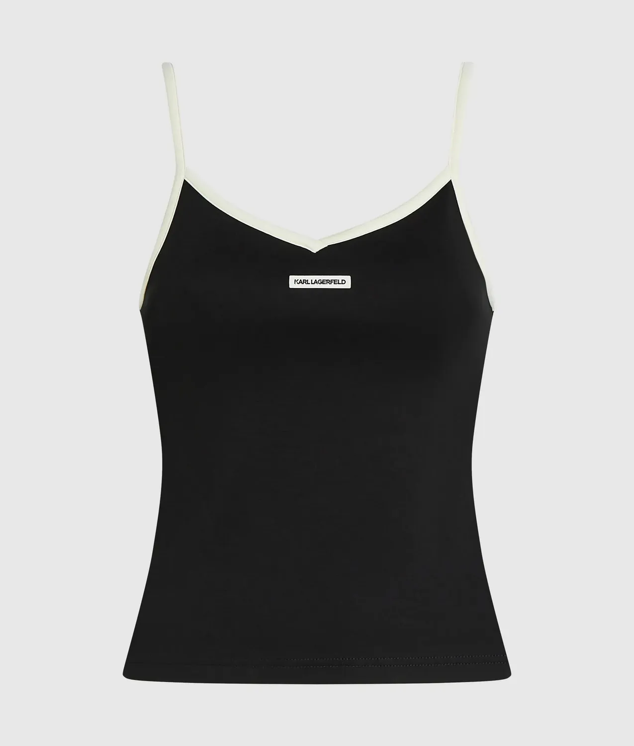 Karl Lagerfeld Monochrome Tank Top Damen V-Ausschnitt schwarz