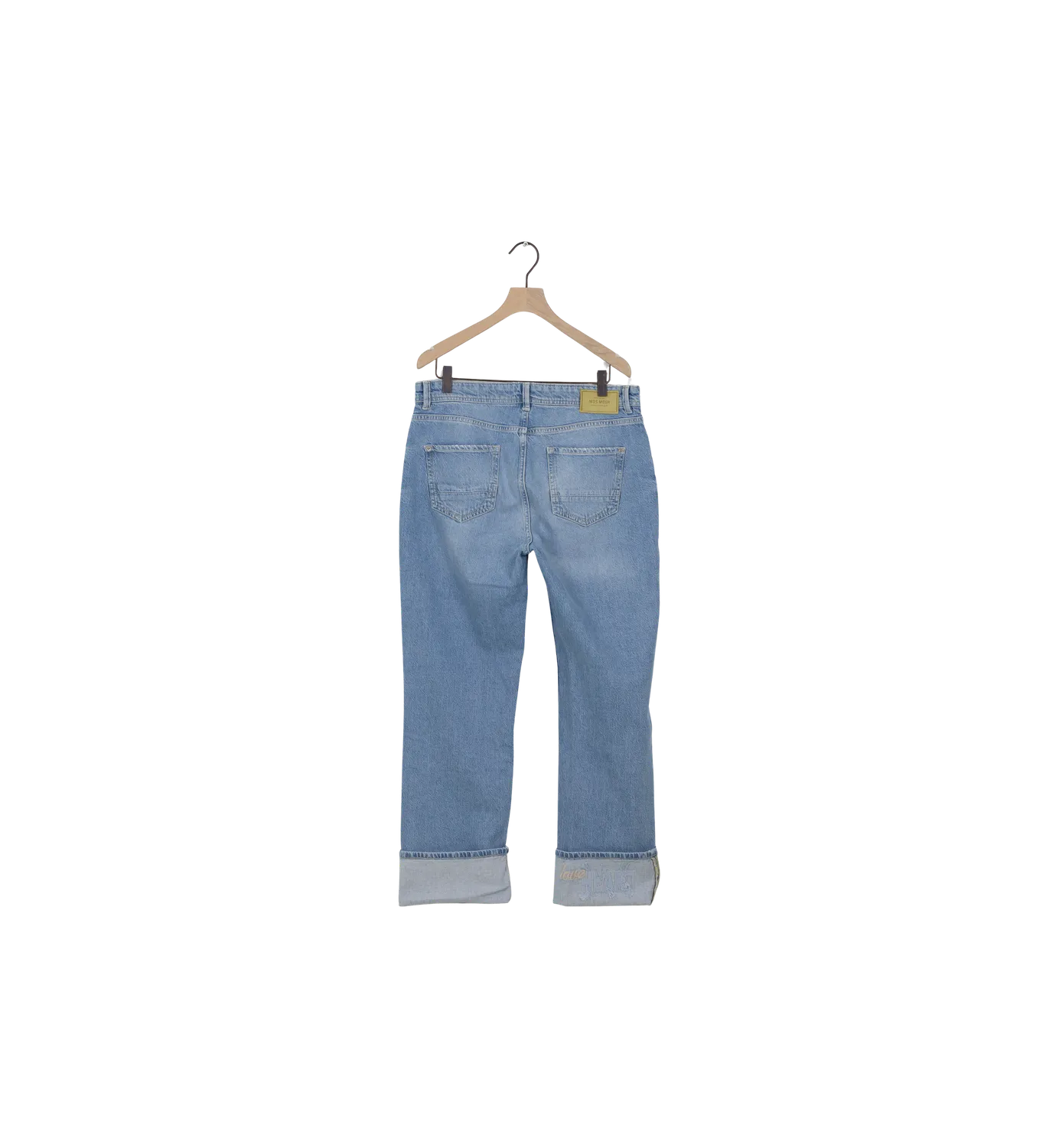 Mos Mosh MMEverly Turn-Up Jeans 32 Hellblau High Waist