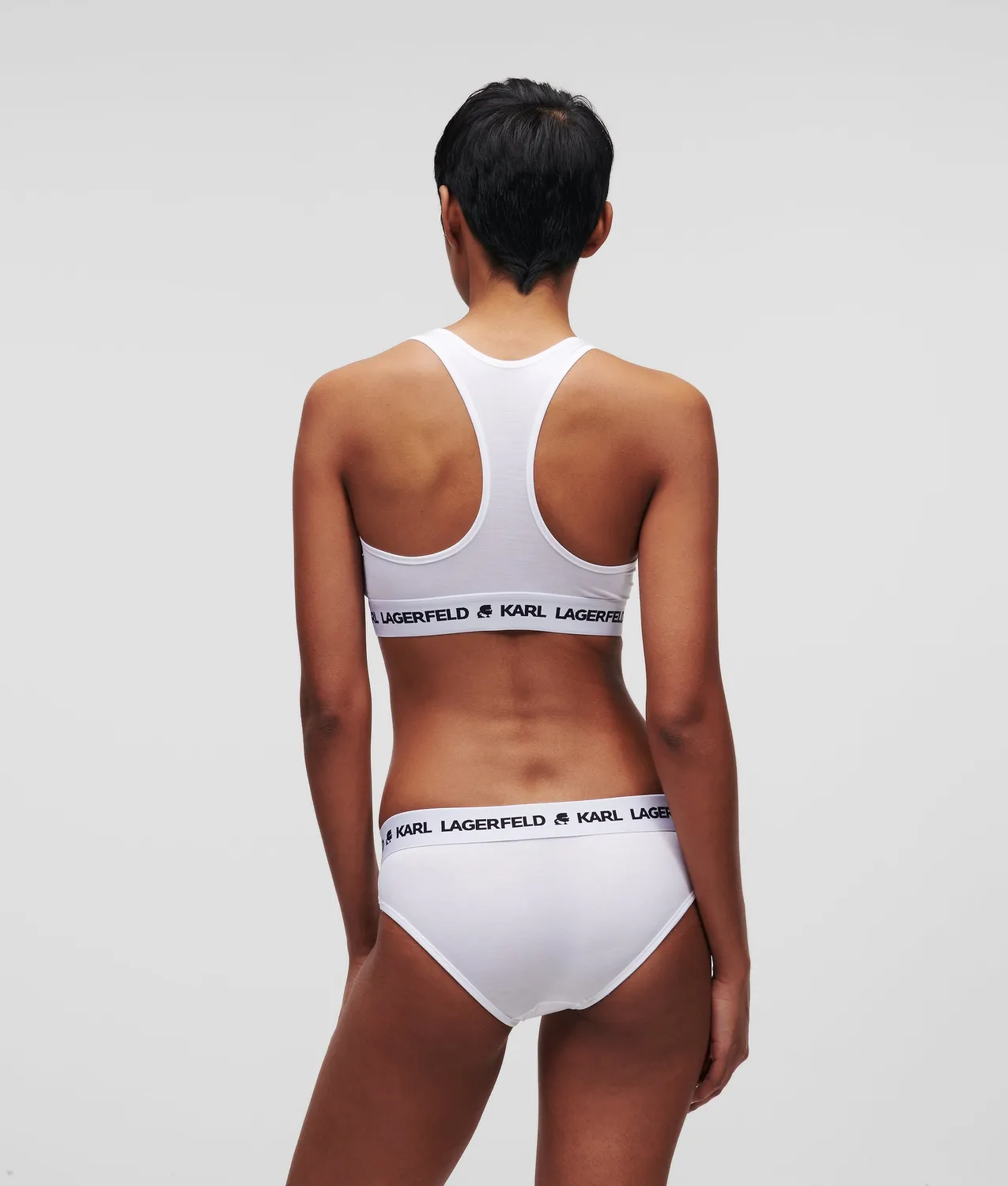 Karl Lagerfeld Logo Bralette Bustier Racerback