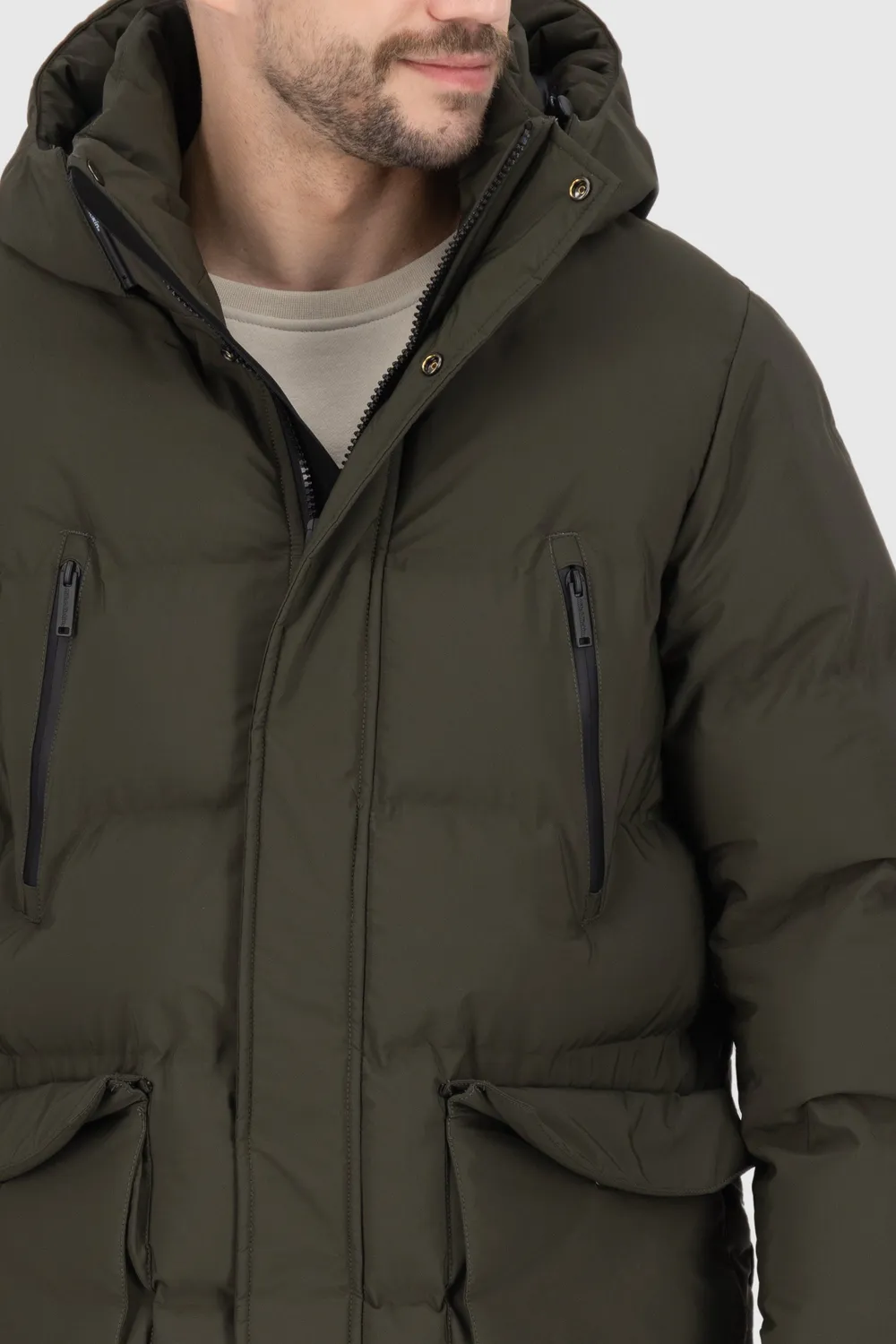 Alife & Kickin SaulAK A Puffer Parka schwarz lang Herren