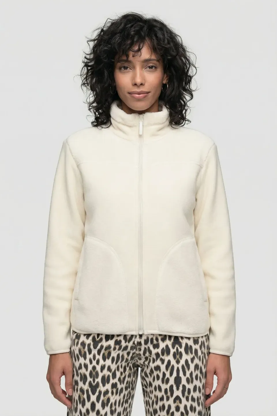 Alife & Kickin LysannAK T Teddy Jacke Weiß Damen