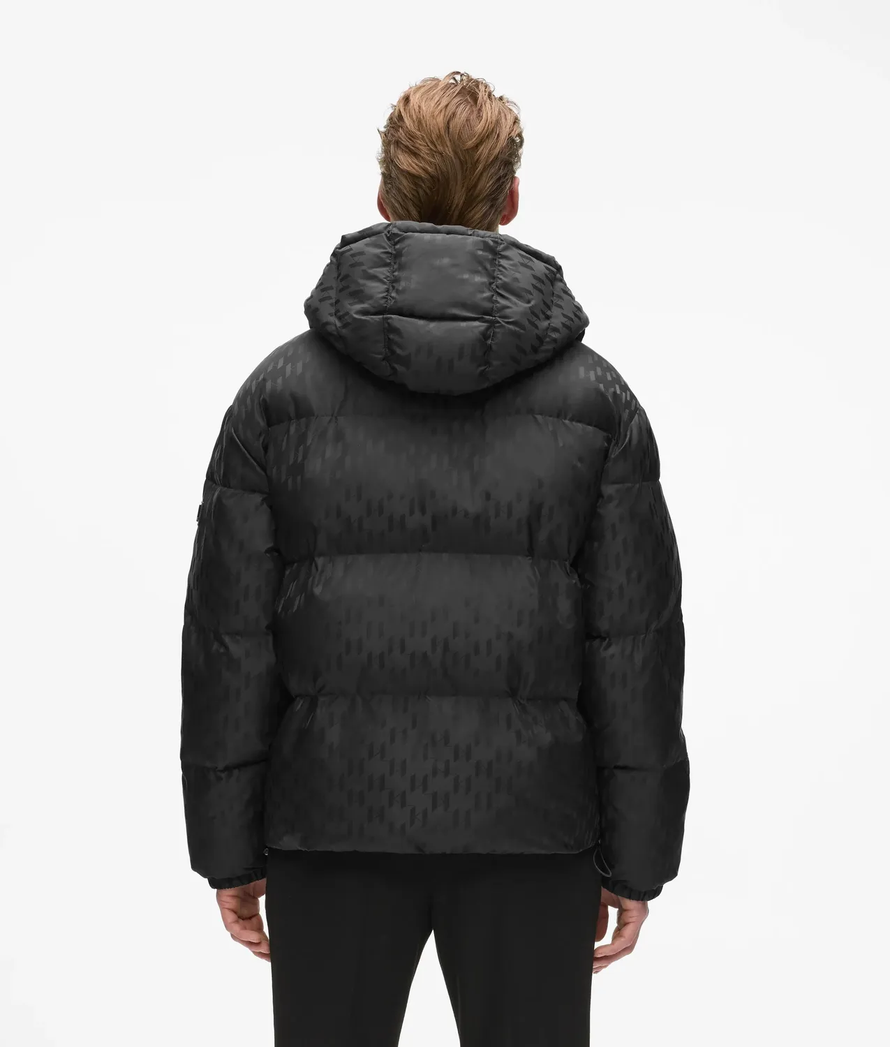 Karl Lagerfeld Monogram Puffer Jacke Kapuze Herren
