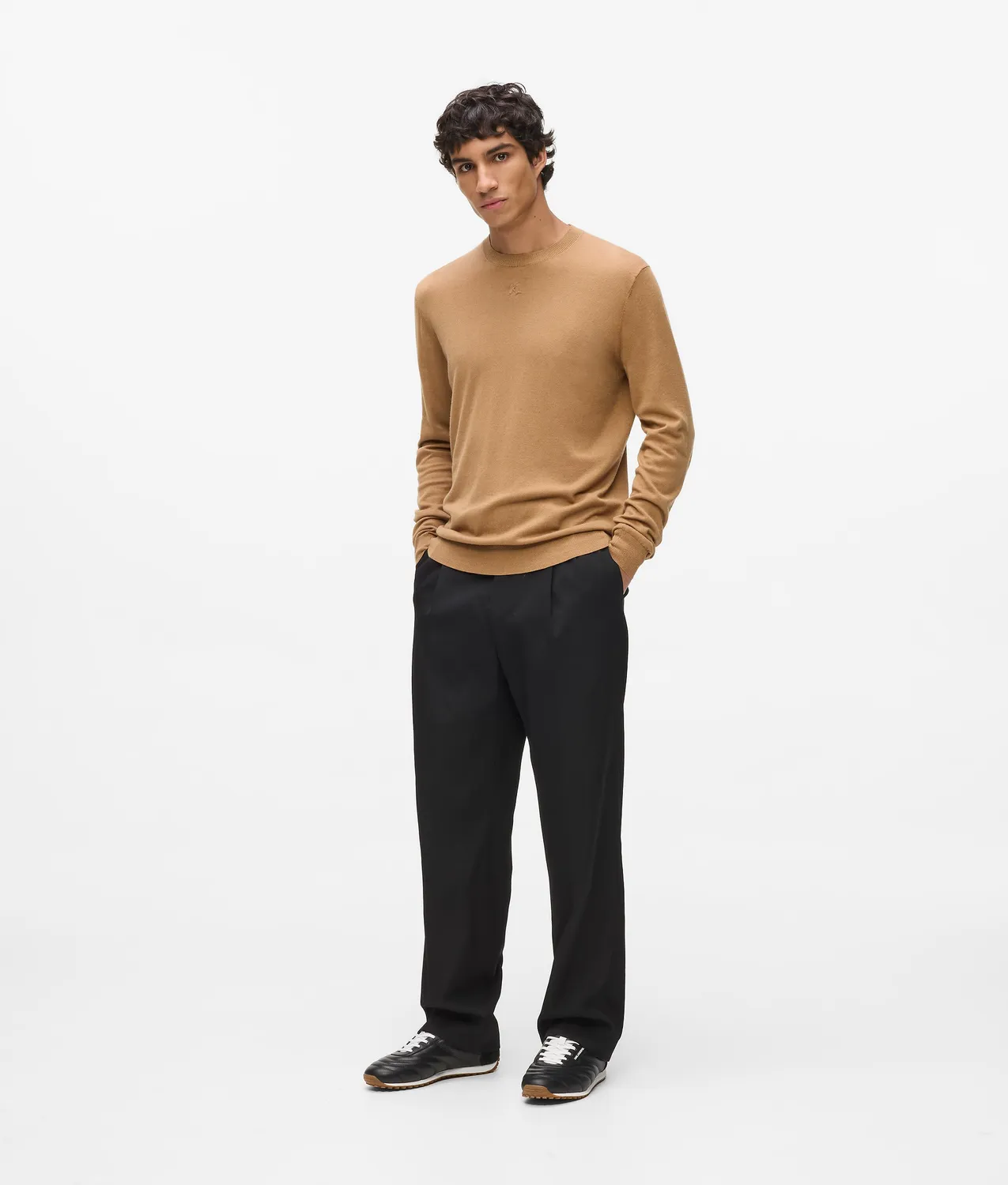 Karl Lagerfeld Crewneck Strickpullover mit Monogramm