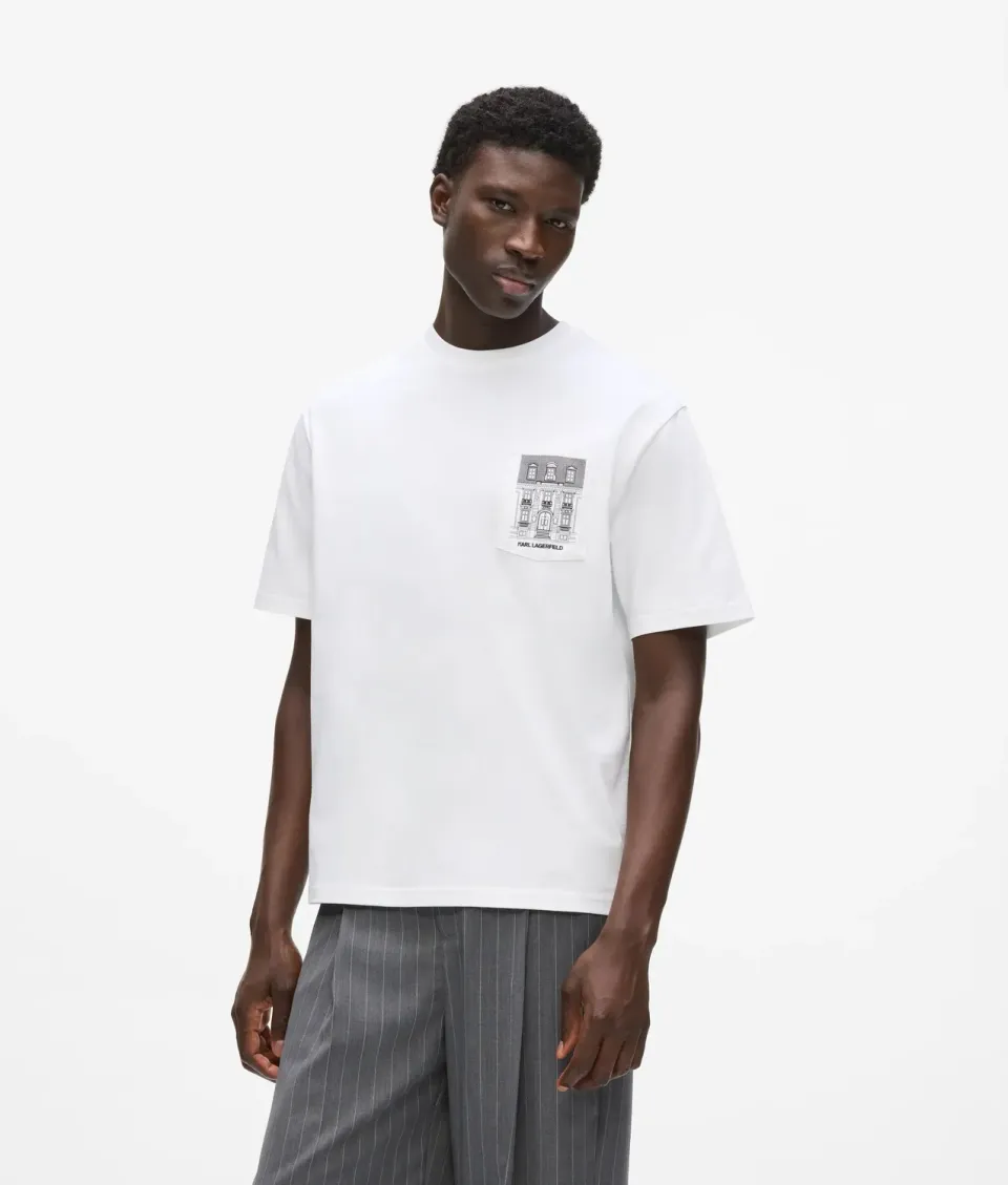 Karl Lagerfeld Maison de Karl Pocket T-Shirt Bio-Baumwolle relaxed
