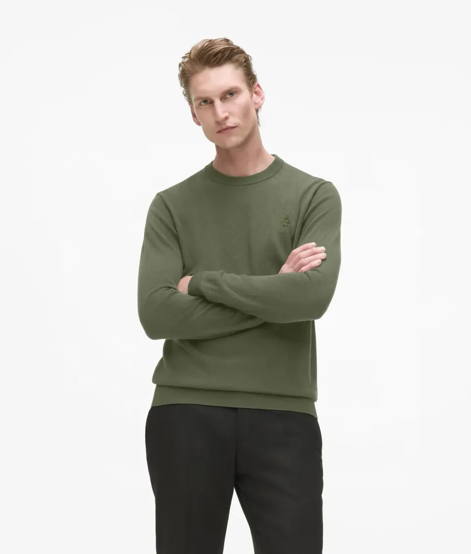Karl Lagerfeld Wollpullover Rundhals Unisex S-3XL Wolle