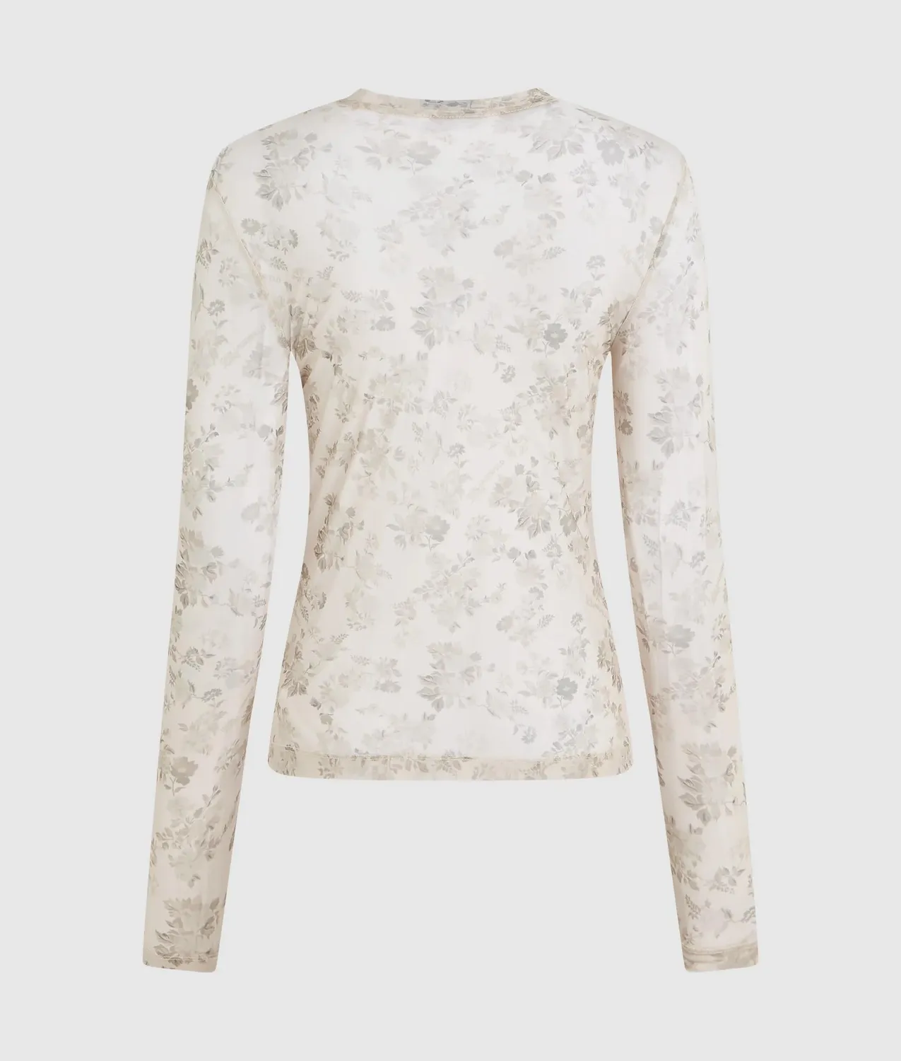 Karl Lagerfeld KL Jeans Floral Mesh Langarmshirt transparent
