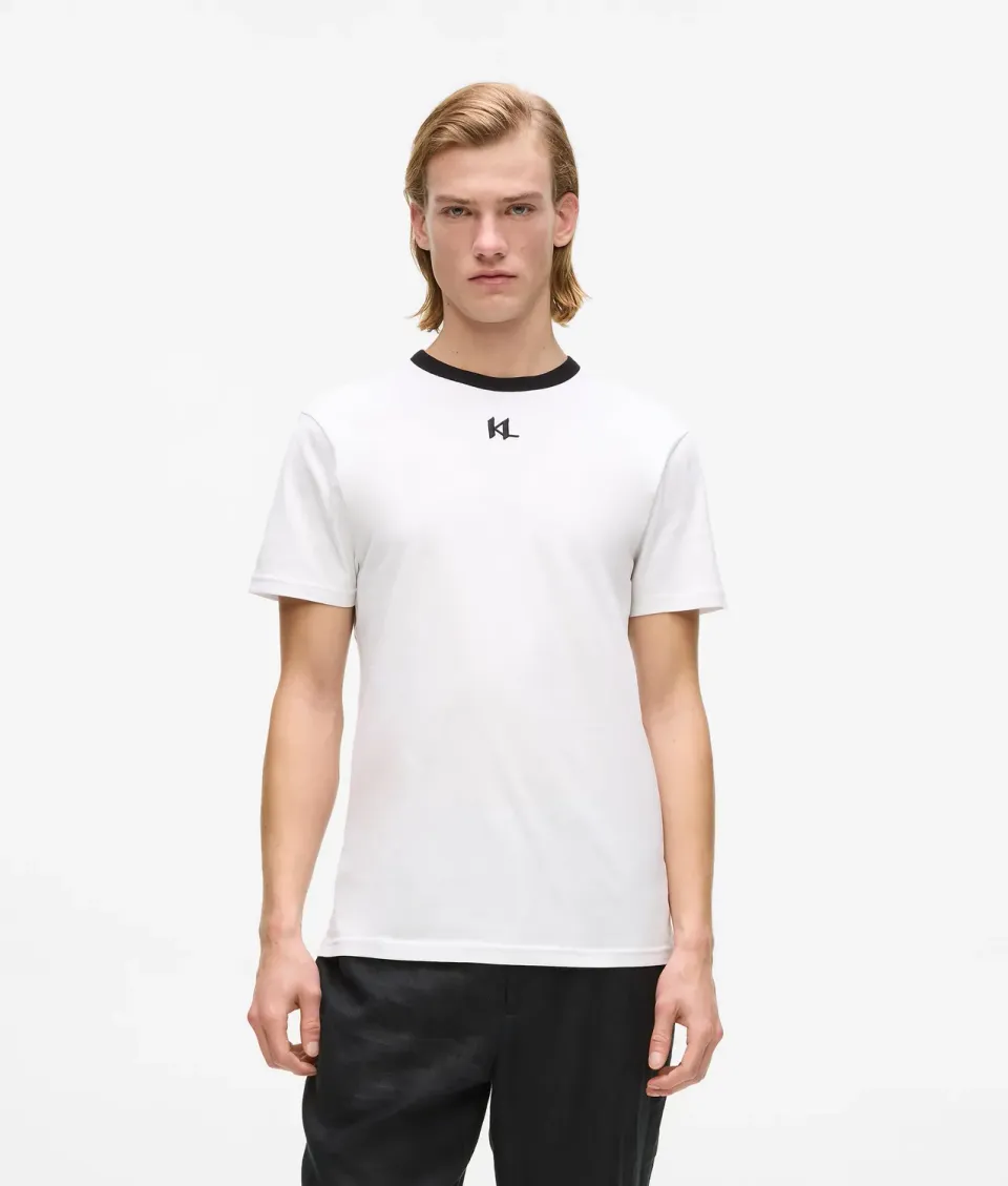 Karl Lagerfeld Monogram Slim T-Shirt Stickerei