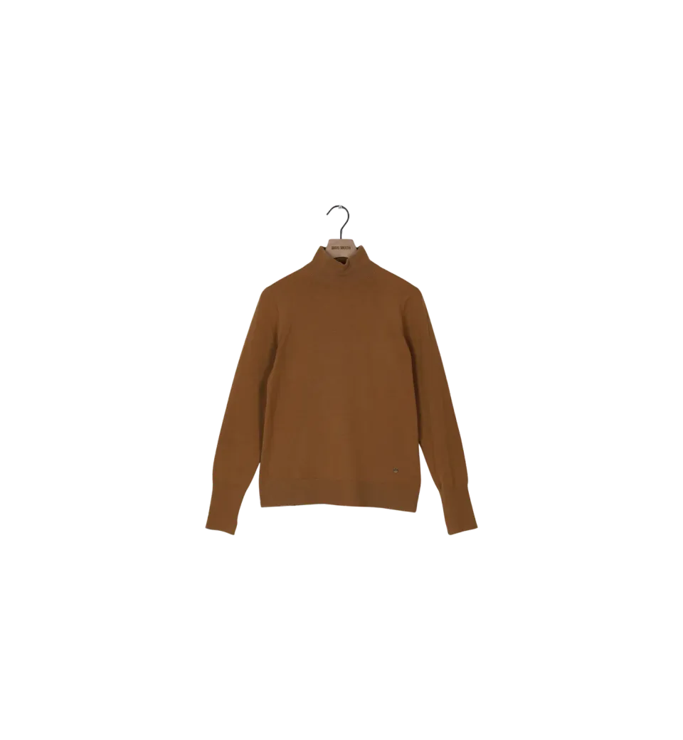Mos Mosh MMRelena Highneck Strickpullover S Chipmunk Wolle