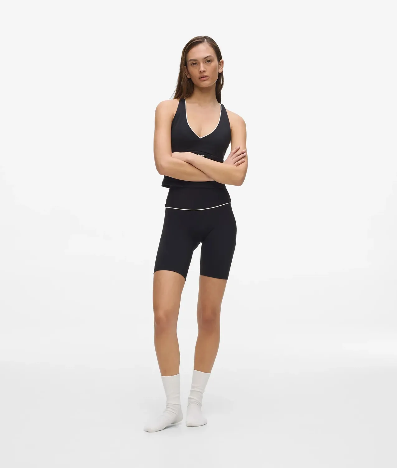 Karl Lagerfeld Contrast Piping Shorts mit Paspel