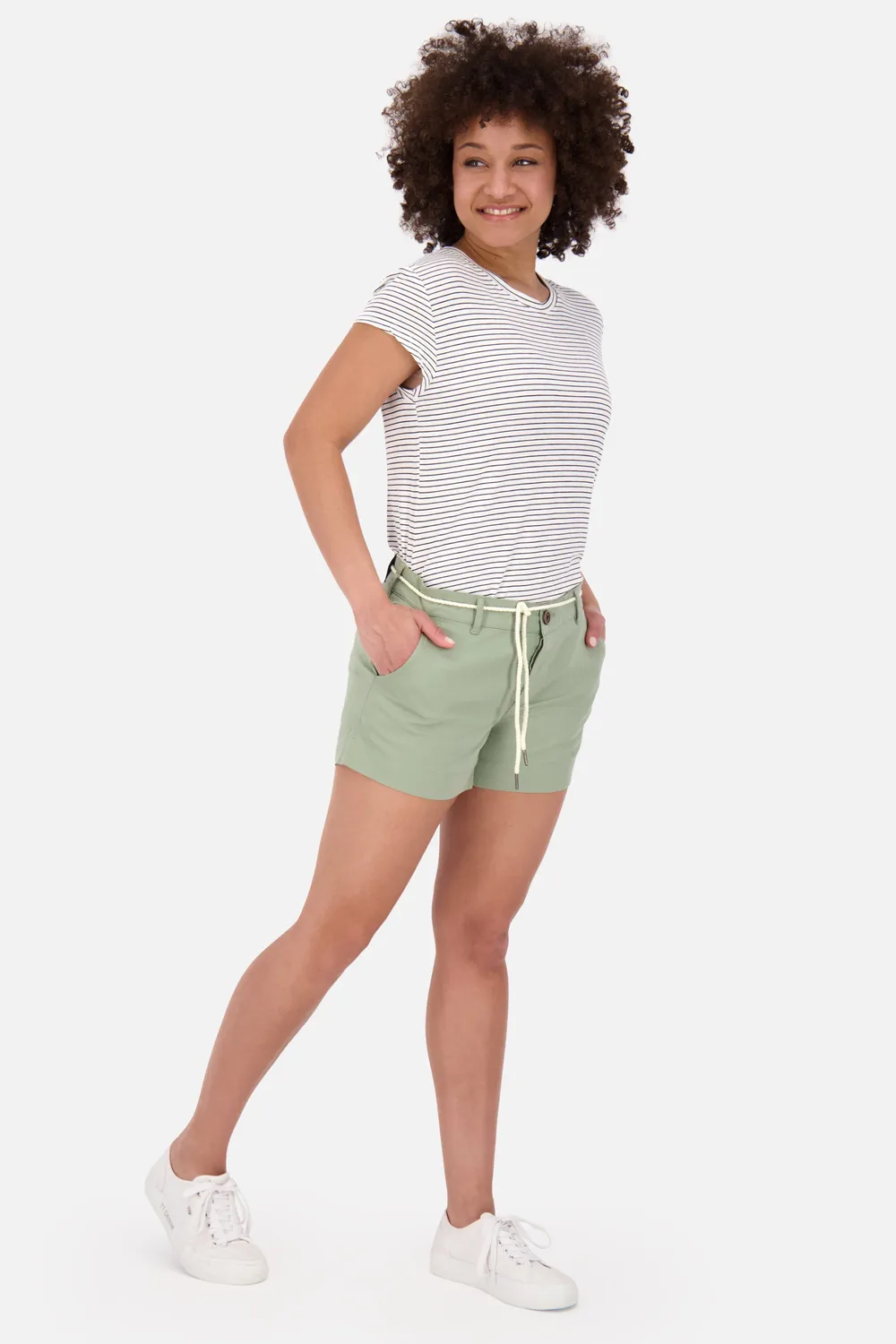 Alife & Kickin JuleAK A Shorts Damen Grün Chino-Stretch