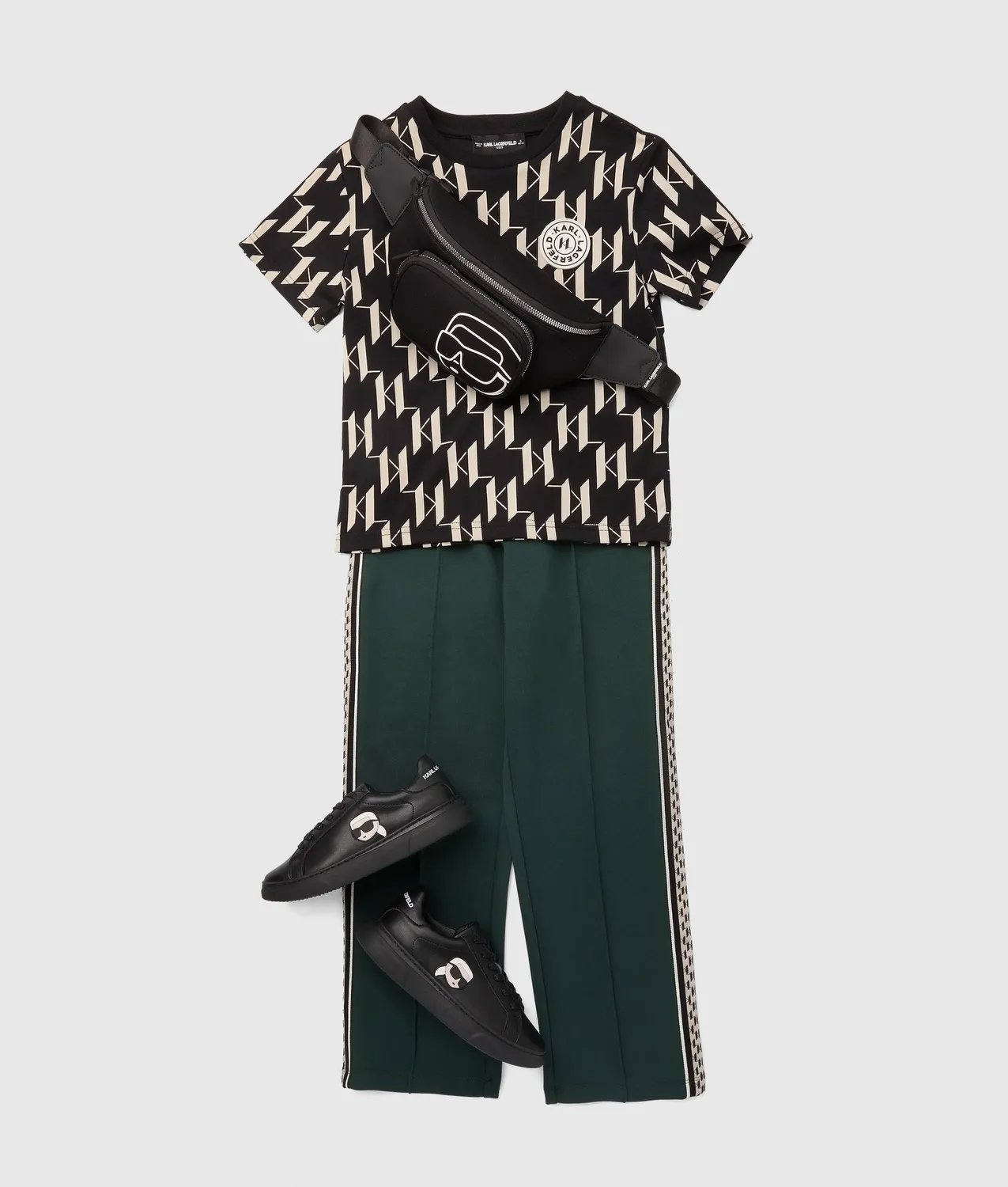Karl Lagerfeld Boys Sweatpants-gerade Logo-Streifen Kinder