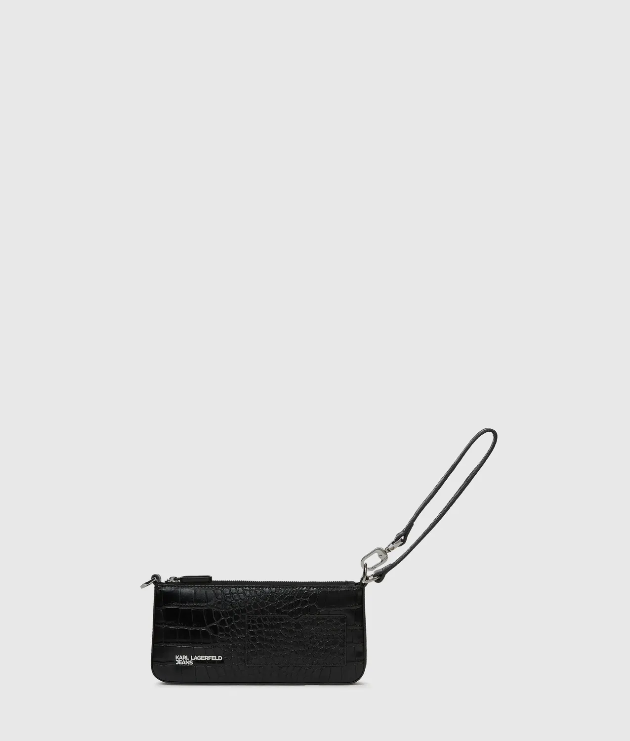 Karl Lagerfeld KL Jeans Croco Pouch Abendtasche One Size