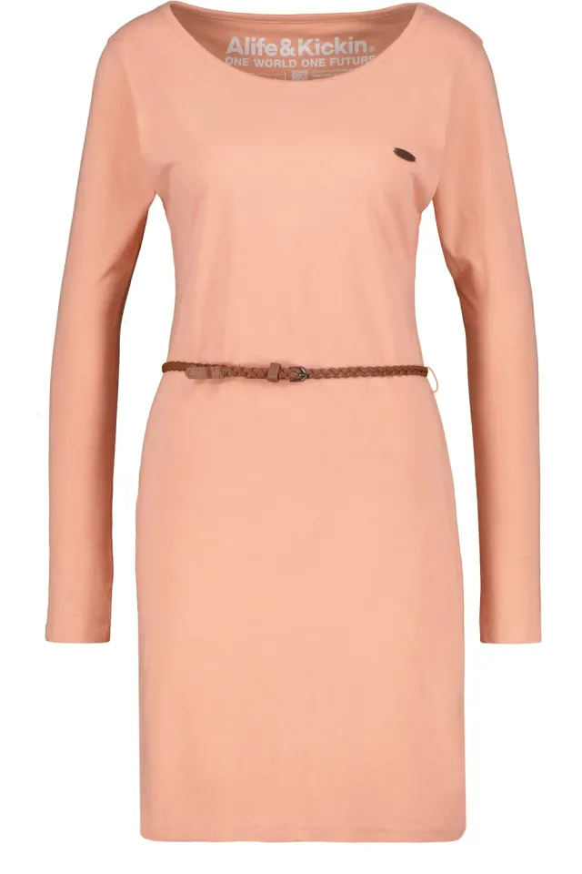 Alife & Kickin EllinAK A Jerseykleid Damen rosa langarm
