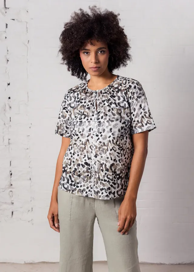 Senatex Leobluse organic cotton Baumwollbluse Earthy Leo 34