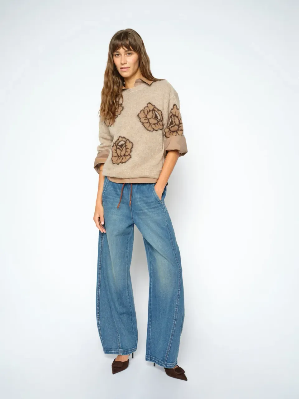Mos Mosh Giulia Jog Jeans Blau Relaxed High Waist