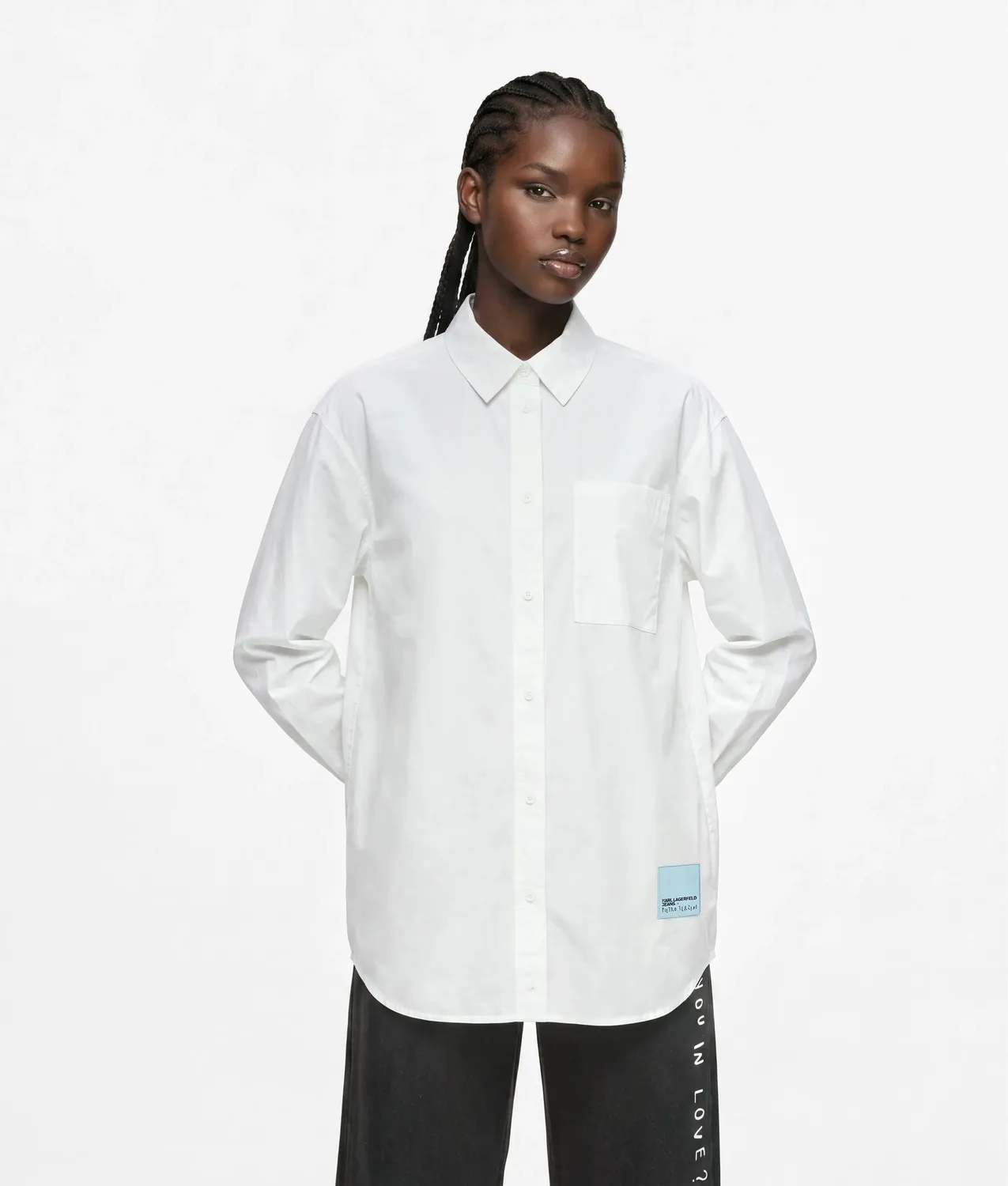 Karl Lagerfeld Jeans X Pietro Terzini Boxy Hemd Baumwolle relaxed