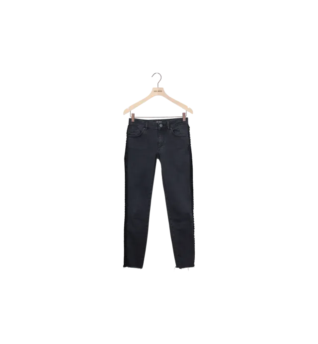 Mos Mosh ReLoved MMSumner Velvet Frill Jeans 25 Black Denim