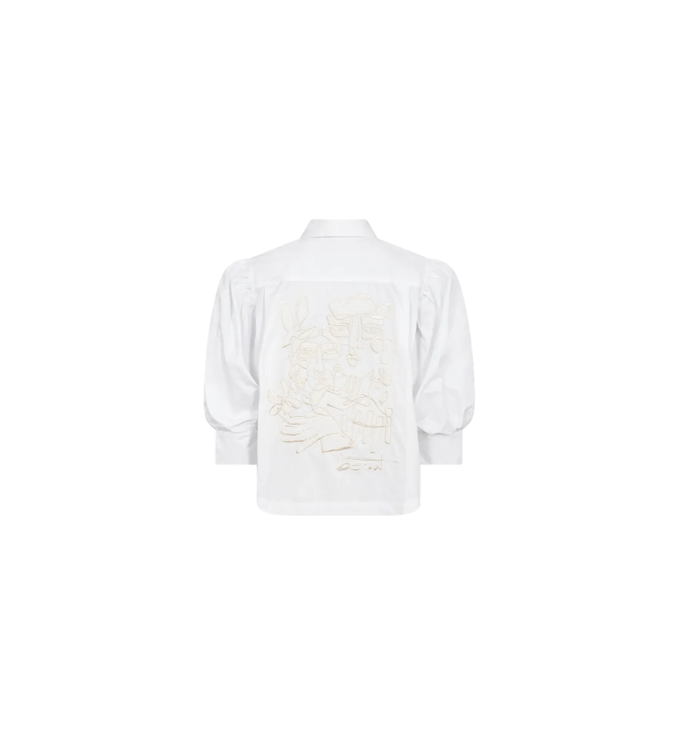 Mos Mosh MMAdjao Bernat Shirt Weiß XS-XL Stickerei