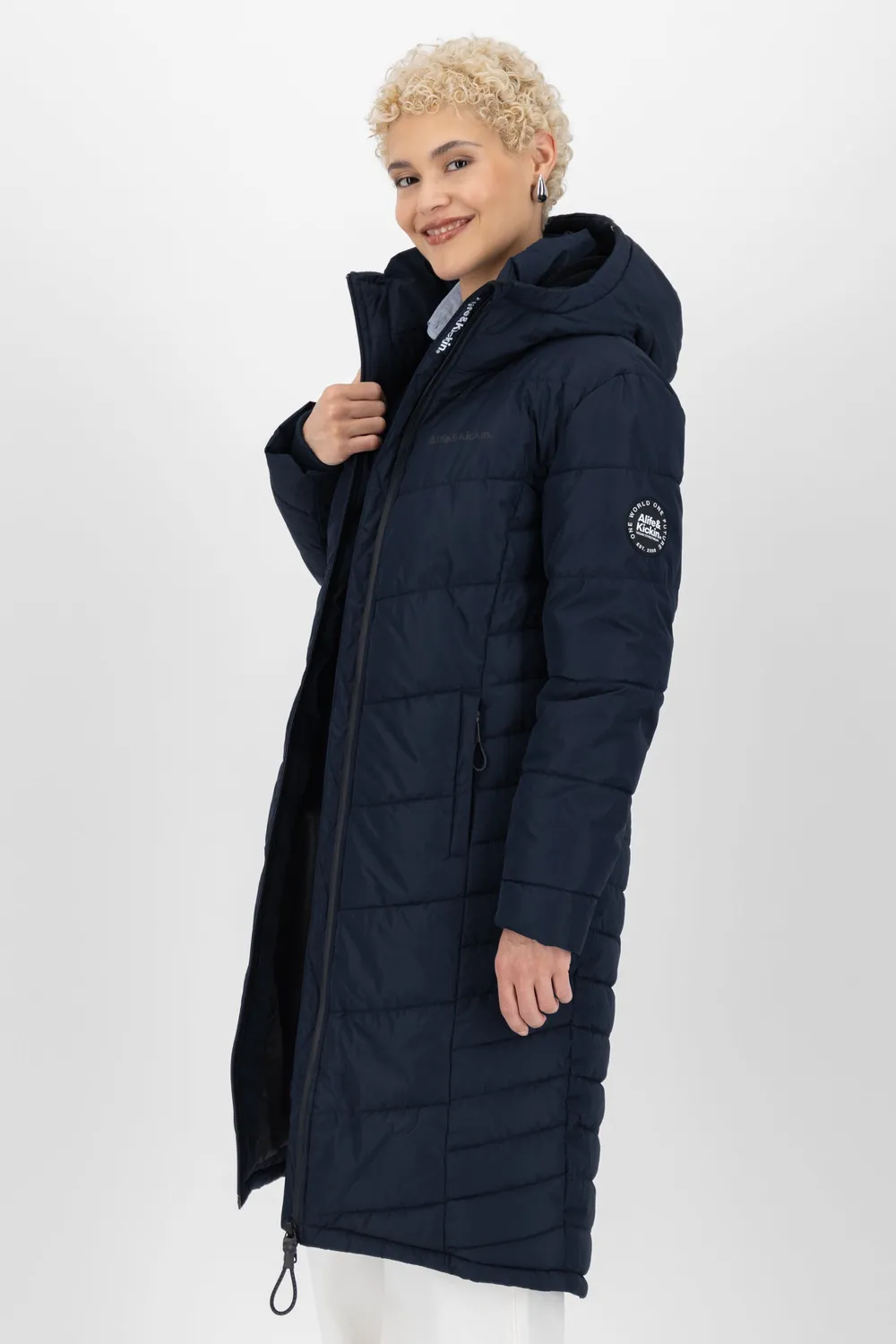 Alife & Kickin VedaAK A Parka Dunkelblau Stepp Winter