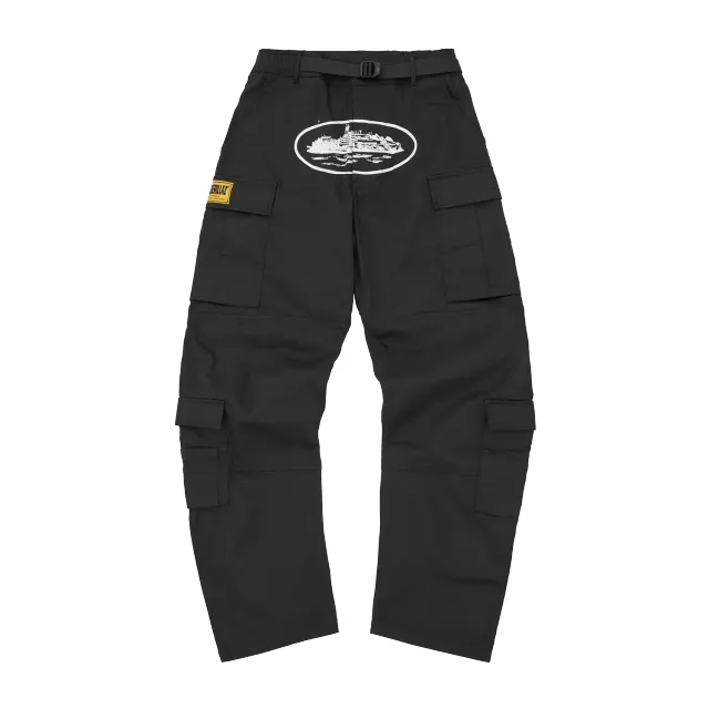 Corteiz Alcatraz Cargo Cargohose Schwarz Ripstop